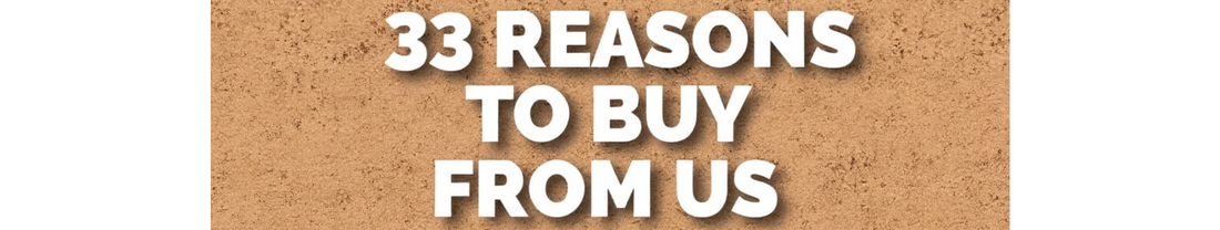 33 reasons to buy from us